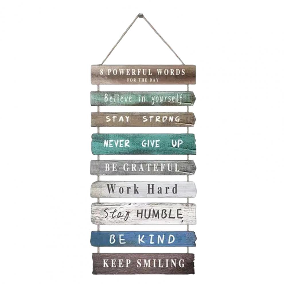 Wooden Wall Sign Wooden Plaque Rustic Inspirational Wall Art Decor Wooden Hanging Plaque Positive Quote Sign for Office Bedroom