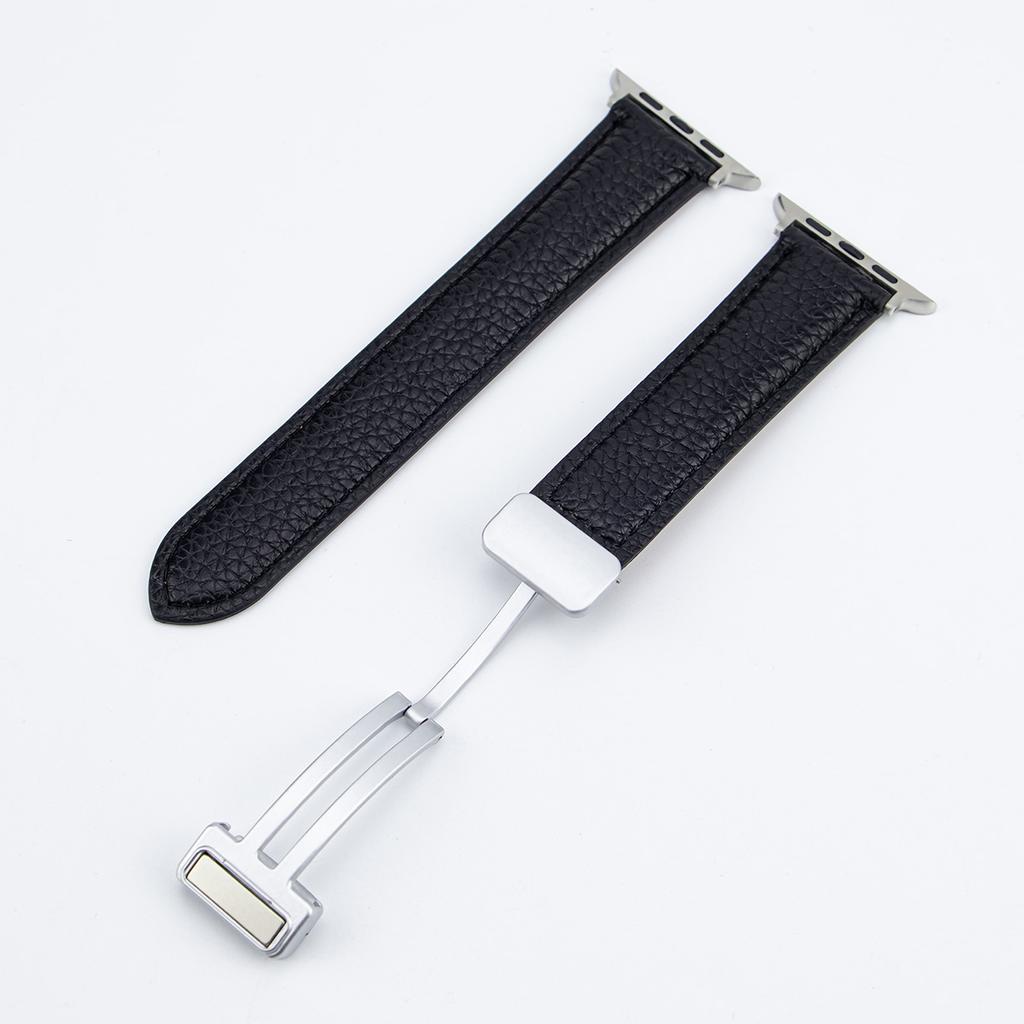 Classic Leather Magnetic Buckle Strap for Apple Watch 8 45mm 41mm Ultra 49mm Geniune Leather Band for iWatch Series 7 6 5 38mm 41mm 40mm