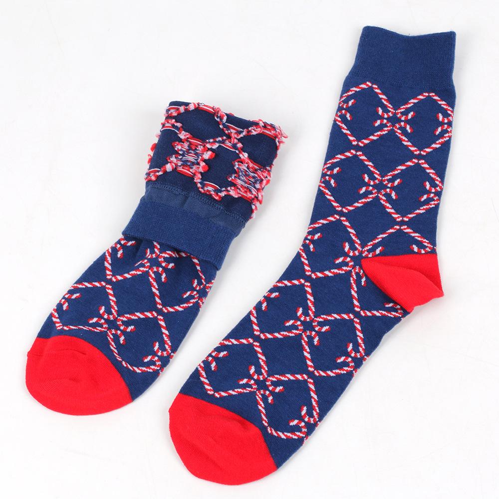 Chaussettes de Noël en Coton Européennes et Américaines - Chaussettes Mi-Mollet Imprimées pour Hommes et Femmes