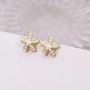 Vintage Imitation Pearls Starfish Stud Earrings for Women Boho Exquisite Earrings Summer Holiday Beach Jewelry Gifts Wholesale