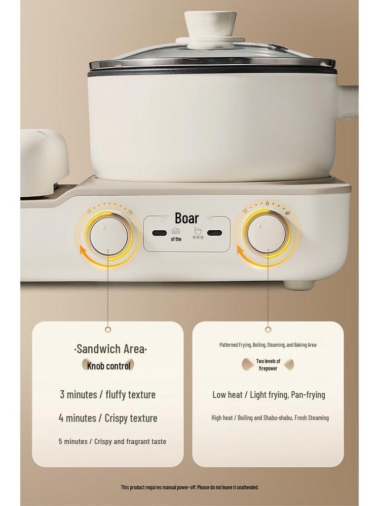 Kleiner Bär Frühstückssandwich-Maker - DSL-L01H1 Multifunktions-Toaster
