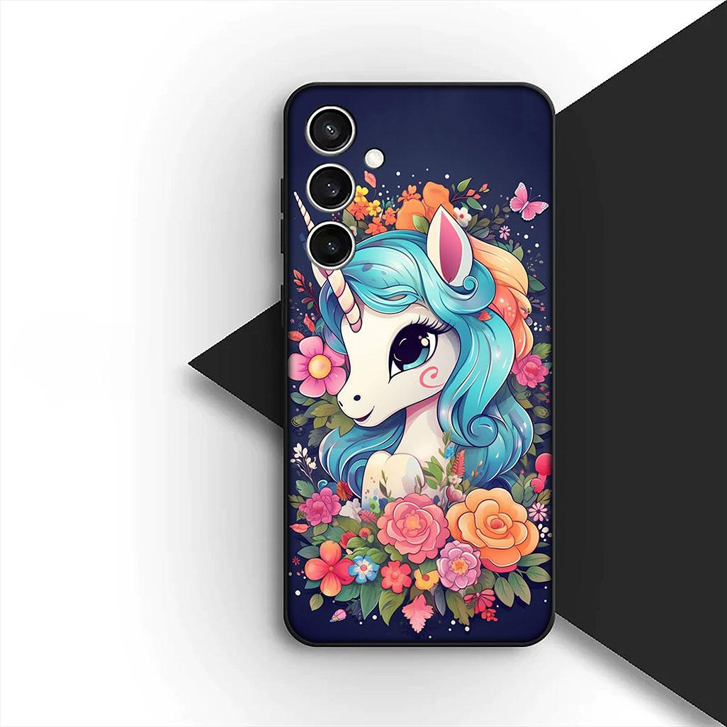 

Protective Cover for Samsung Galaxy S10 S8 S9 Plus A33 A34 A31 70 A71 A72 Note 20 9 8 S10E Casing Phone Case Unicorn Cartoon Galaxy S10+