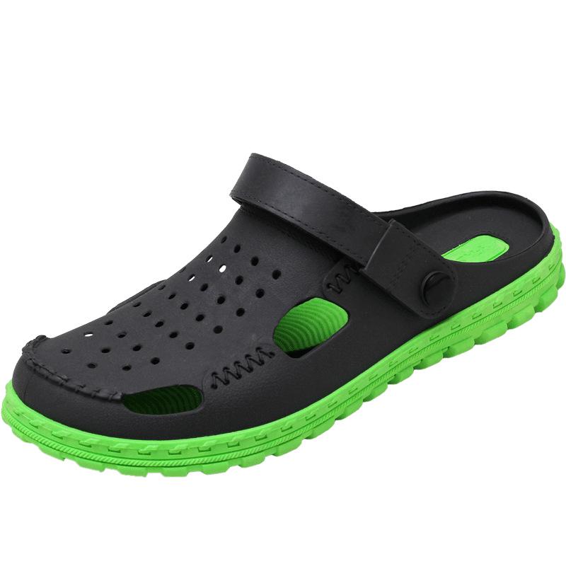 

Вьетнамские тапочки Baotou мужские сандалии пара водонепроницаемые и нескользящие дырочки обувь молодежная пляжная обувь повседневная садовая обувь 44