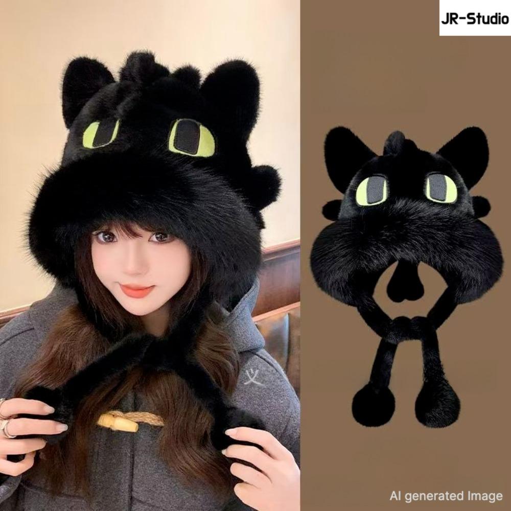 Winter Knit Trapper Hat Fleece Lined Thickened Earflap Beanie Windproof Warm Cold Weather Cap