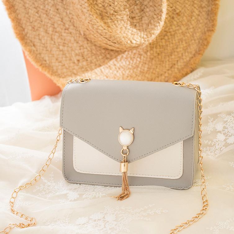 Frische und süße Modetasche, kleine quadratische Tasche, kontrastierende All-Match-Clutch