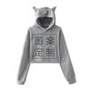 Personalized Customized Adult Sweatshirt Cat Ears Short Sweatshirt Casual Plus Fleece Hoodie