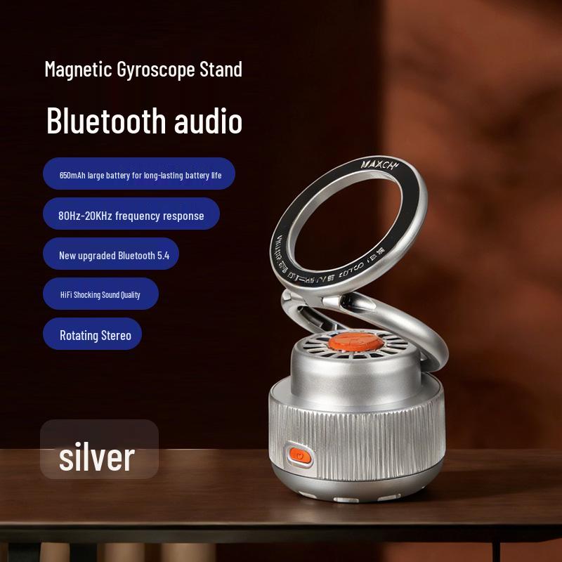 

Wireless Bluetooth Magnetic Gyroscope Speaker with Subwoofer срібний