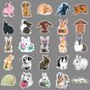 50 Cute Rabbit Cartoon Stickers - DIY Suitcase, Scooter, Car & Fridge Decoration