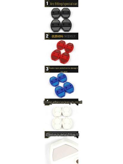 Tiguan Door Lock Cover Frame & Decorative Buckle Sequin Protector