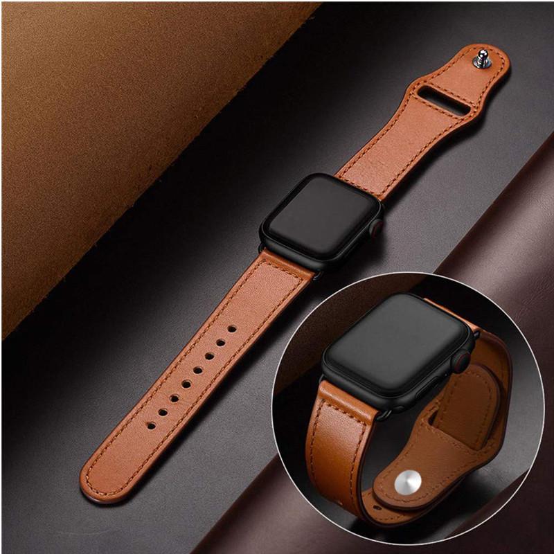 Leather Strap For Apple Watch Band 44mm 45mm 49mm 41mm 40mm 42mm 38mm Wristband Correa Bracelet iWatch Series 8 9 3 4 5 6 SE 7