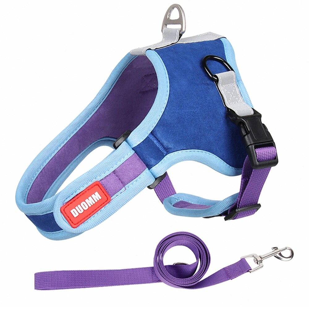 Reflective Dog Harness and Leash Set No Pull Adjustable Small Medium Dogs Breathable Pet Harness Vest Strap Lead Walking