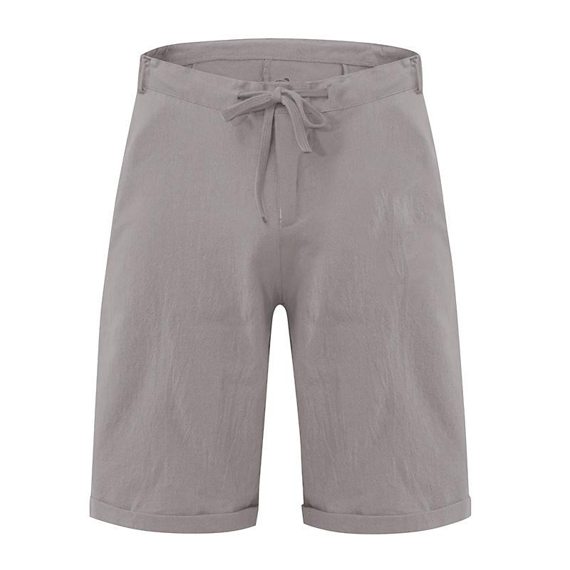 

1Pc Men Summer Polyester Fiber Sports Streetwear Casual Loose Shorts Breathable Solid Color Jogging Short Pants XL сірий