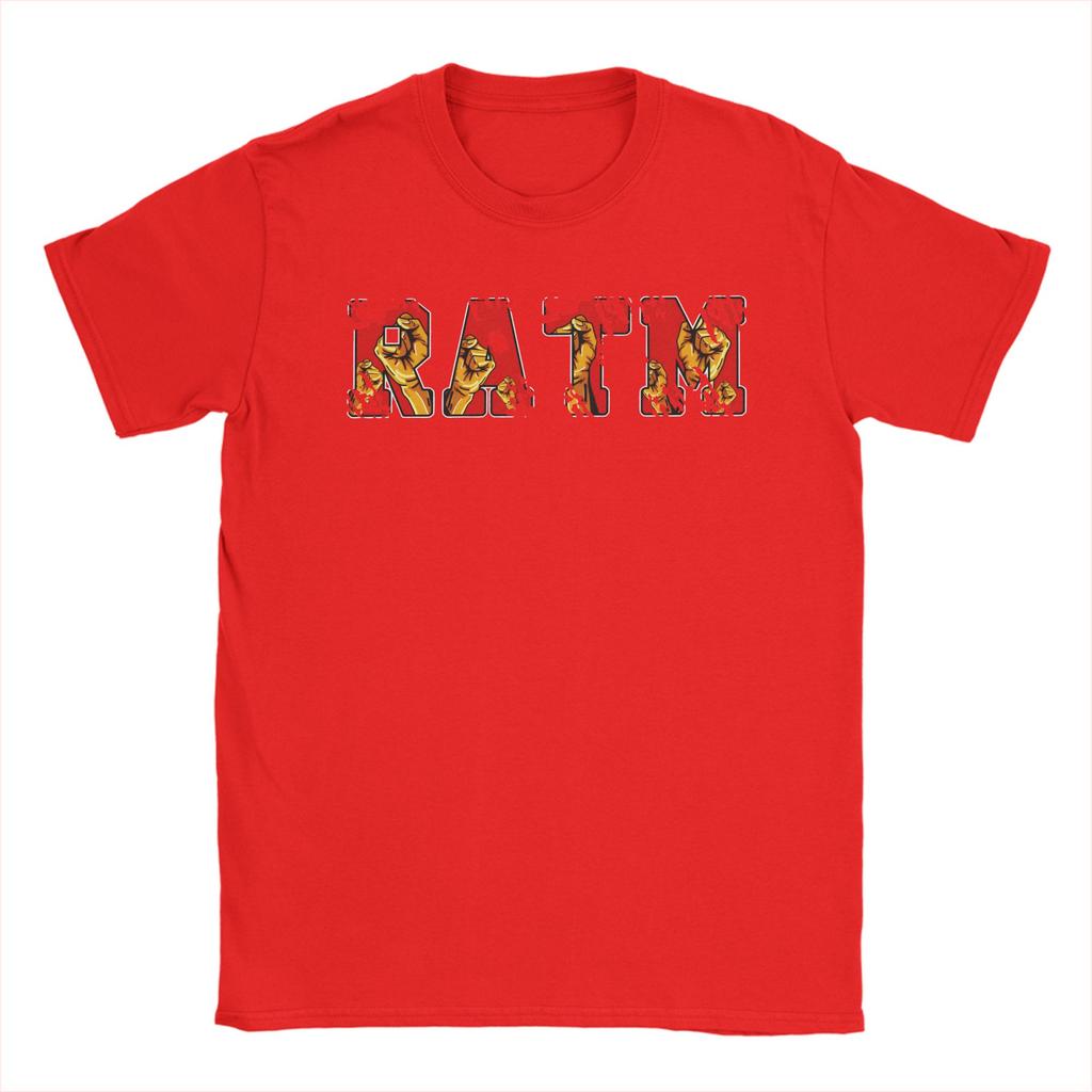 Rage Against The Machine Cotton TShirt For Men Beach  Funny T Shirts Round Neck Fashion Tees Plus Size Design Tops