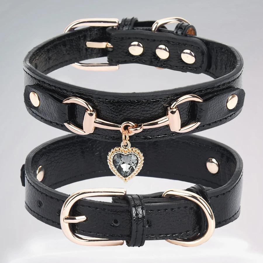 Articles for Dogs Pet Dog Accessories Collar Leash Trainings Supplies Luxury Material Small Harness Collars Large Pets Leather