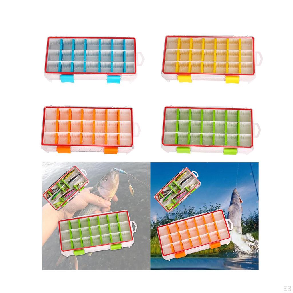 Fishing Tackle Box Jewelry Organizer Container Gear Lure Storage Case 21 Compartments for