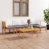 Day and Night - Day and Night Garden Furniture 6 Pieces with Cushions Solid Acacia Wood