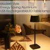 Decorative Rechargeable LED Table Night Lights Mini Gold Cordless Restaurant Touch Dimmer Table Lamp For Hotel And