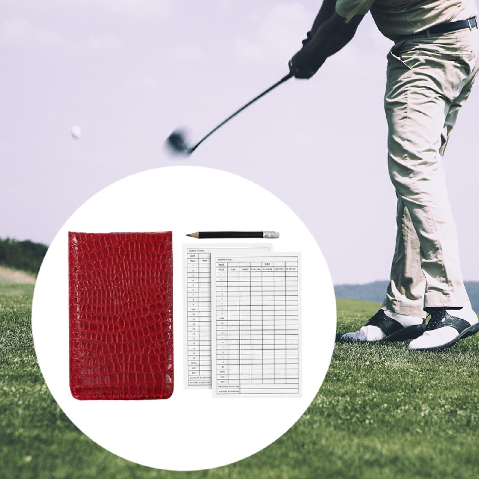 

Golf Scorecard Holder Lightweight PU Leather Accessories Book