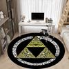 Legend of Zelda Power Courage Office Round Area Rug, Indoor Mat Suitable For Office,Living Room Home Decor, Room Deco A0908134