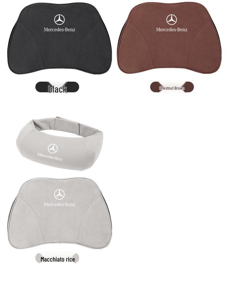 Neck Pillow & Backrest Set for Mercedes-Benz GLC/GLCL/C-Class Headrests – Car Interior Use