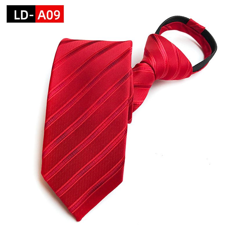 Cravată de afaceri pentru bărbați de 8 cm, cu fermoar, cravată cu nod leneș, decorațiuni occidentale