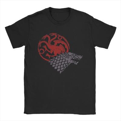 Starke Game of Thrones Haus Targaryen Wappen T-Shirts 100% Baumwolle T-Shirts Rundhals Kurzarm T-Shirt Neuankunft Kleidung