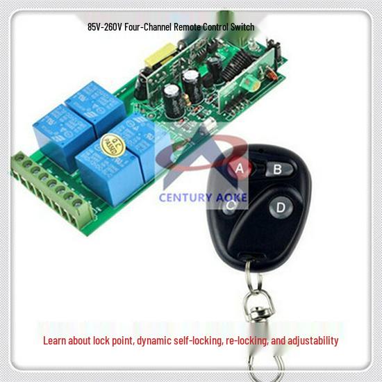 AC 220V Four-Way Wireless Remote Control Switch with Buick 4-Button Remote Wireless Remote Control Switch
