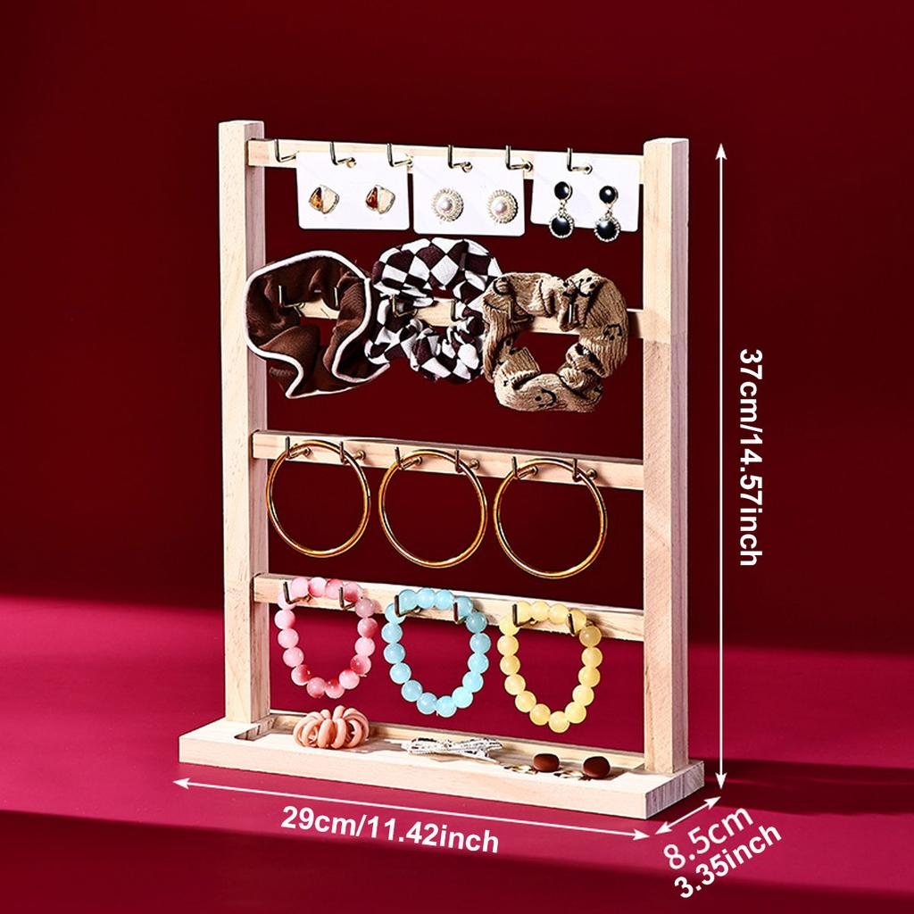 1pc Wooden bracelet rack, bracelet and earring storage rack, store jewelry display rack, jewelry collection rack