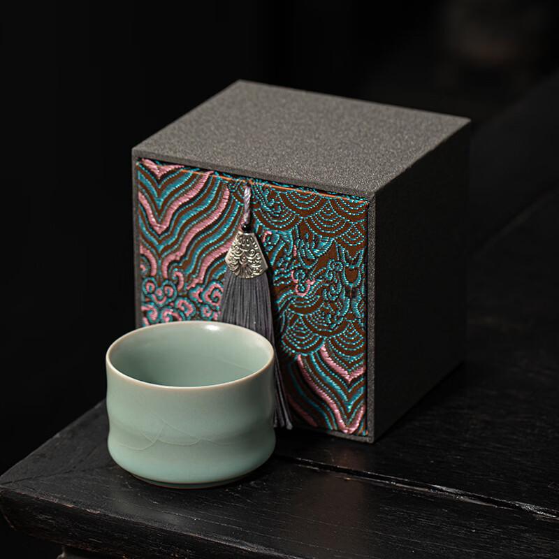 Mengdong Ru Kiln Crackle Glaze Tea Cup Gift Set