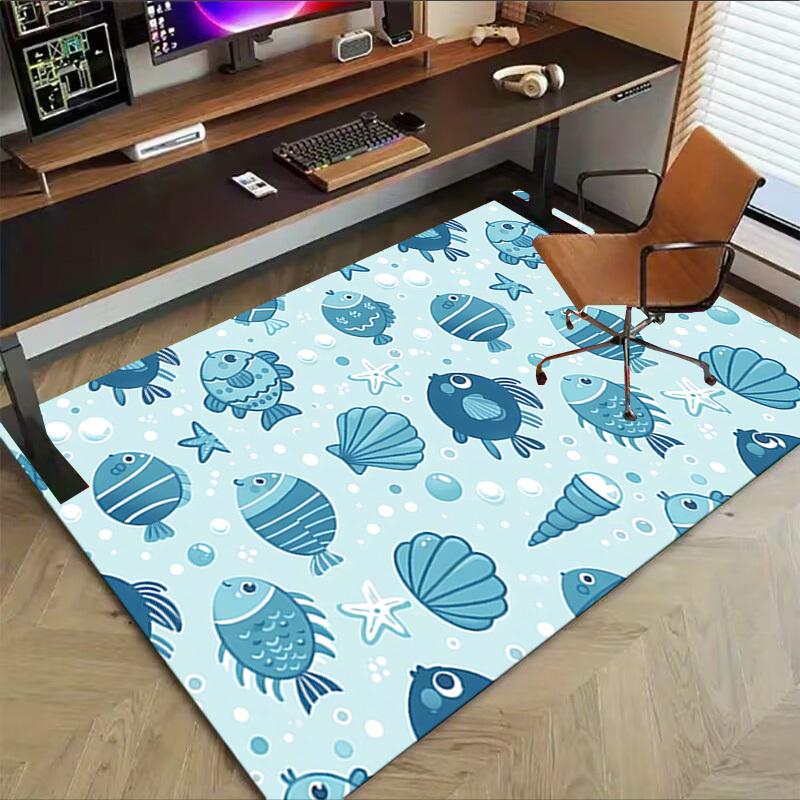 1PC Fish Shell Extra Large Non-Slip Floor Carpet, Office, Family, Bedroom, Studio - Large Area RugJ0334