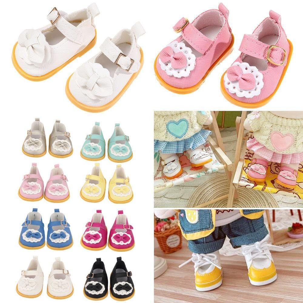 10 Colors Cotton Doll Shoes Fashion PU Leather Shoes New Doll Boots  for 20cm Cotton Dolls