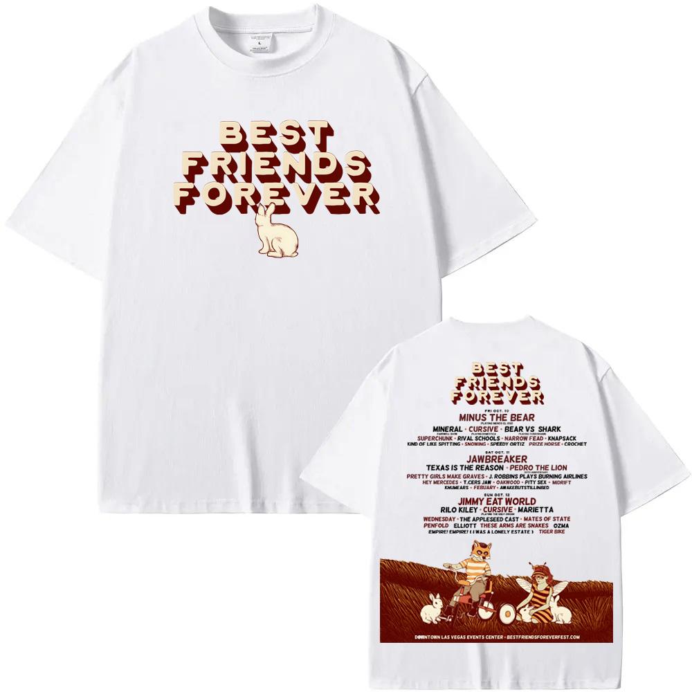 Best Friends Forever 2025 T Shirt Short Sleeve Fashion Round Neck Tee-shirt 100%Cotton Soft Tshirt Summer Tops