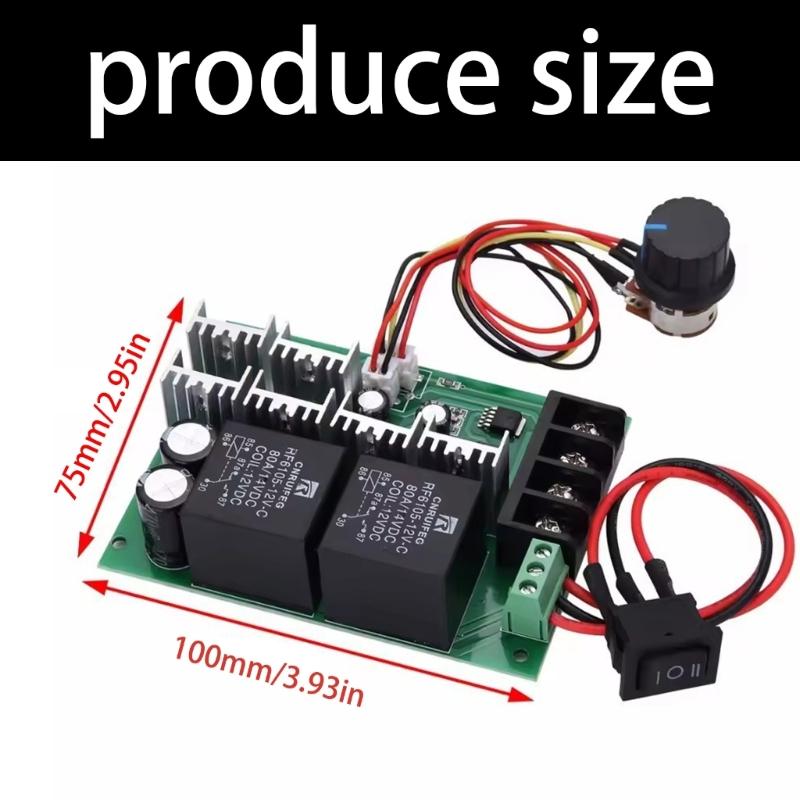 40A 2000W Motor Driver Controller Module With Linear Potentiometer Speed Regulation 10-50V Forward Reverse Function