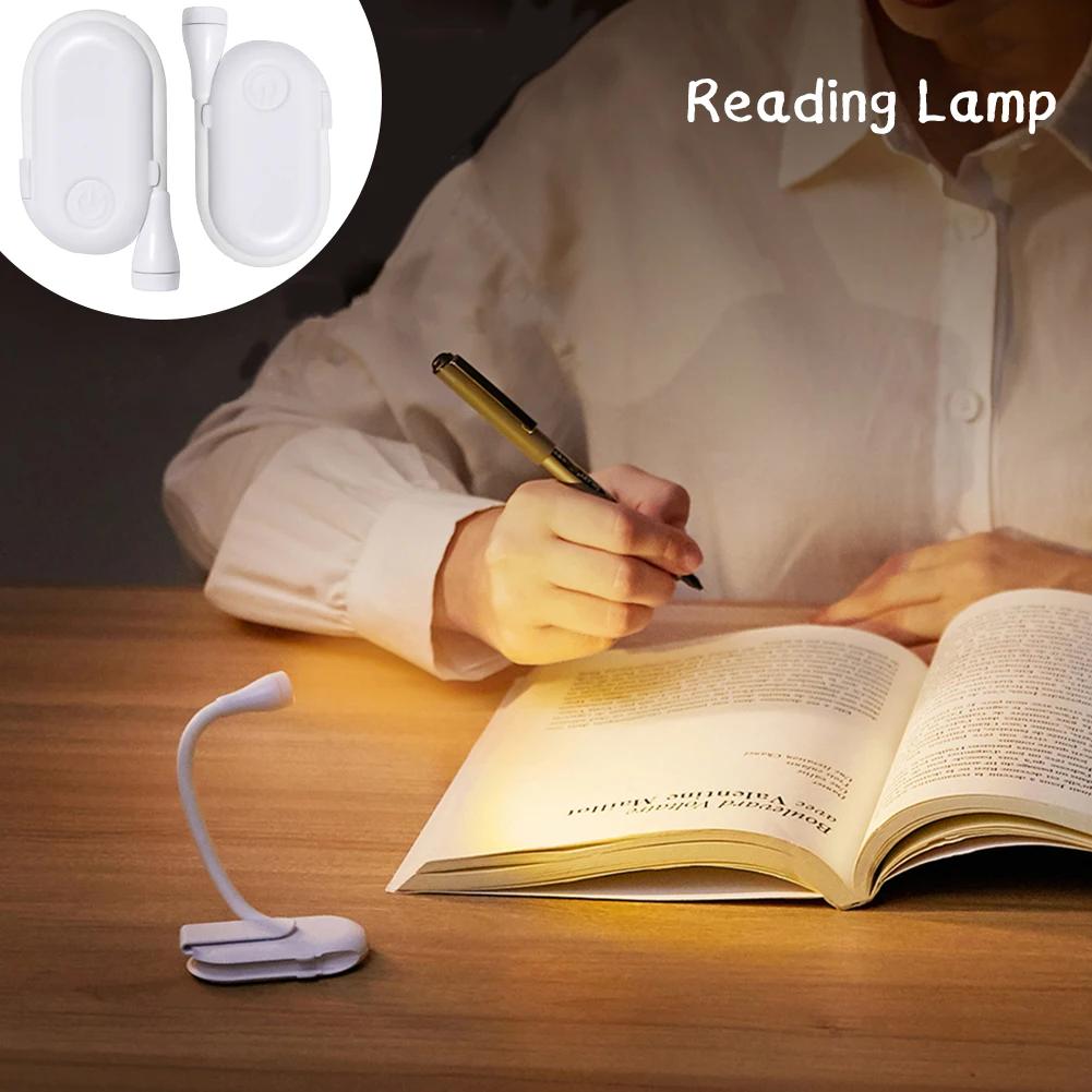 Book Light Mini LED Reading Light 3-Level Rechargeable Warm Cool White Flexible Easy Clip Lamp Read Night Reading Drop Shipping