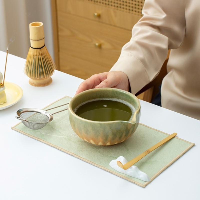 5/7piece Set Ceramic Gradual Change Color Tea Stand Matcha Bowl Set To Order Tea Japanese Style Complete Set of Tea Tools