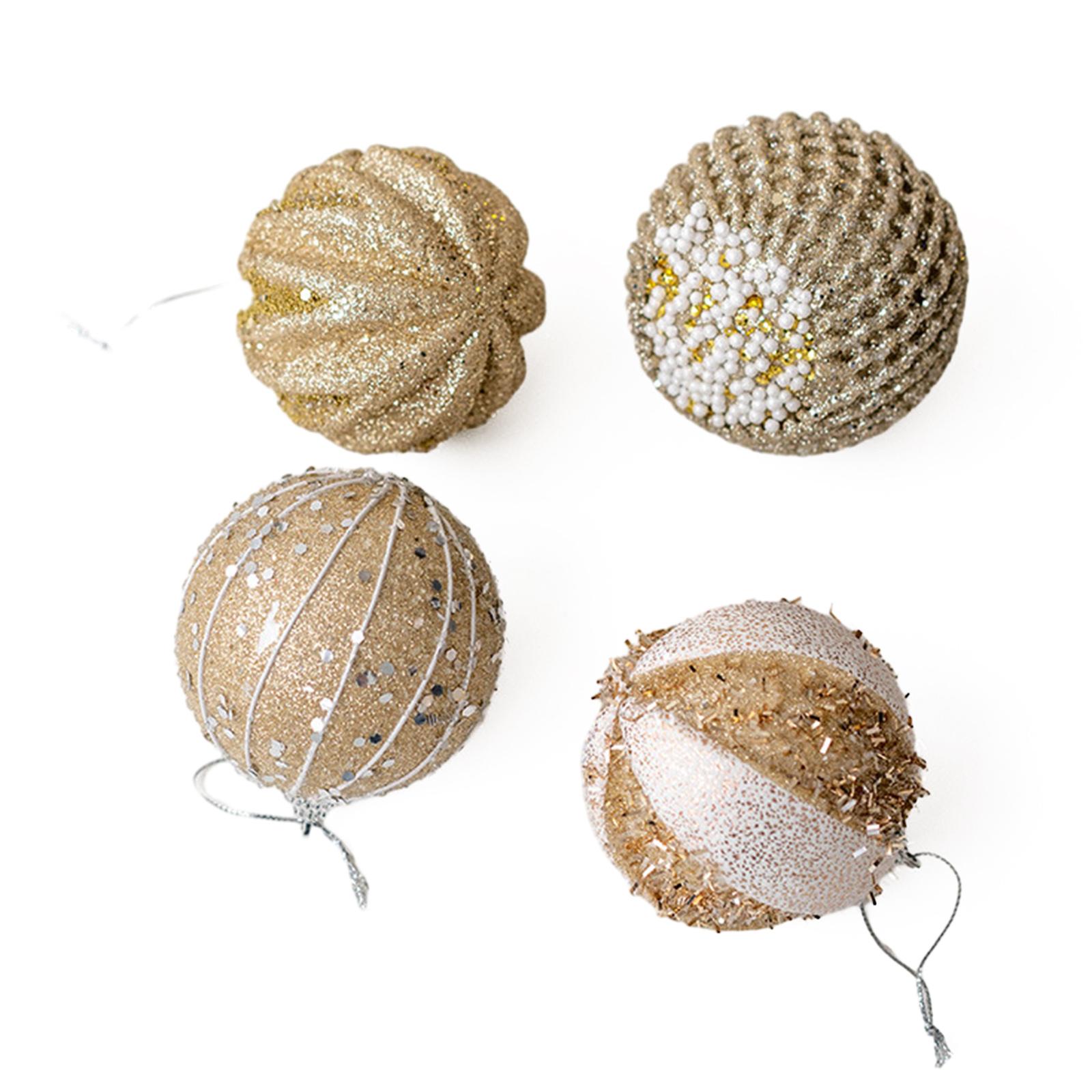 

None Christmas Balls Christmas Tree PET/PS Gold Home Garden Rose Gold Silver Wedding Ceremony White Decoration
