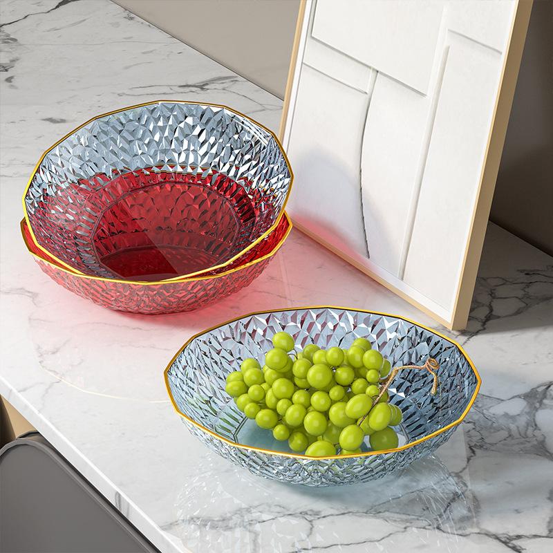 Fruit Plate Household Living Room Coffee Table Fruit Plate High-End Fruit Basin High Value Fruit Basket Fruit Basin Light Luxury Storage