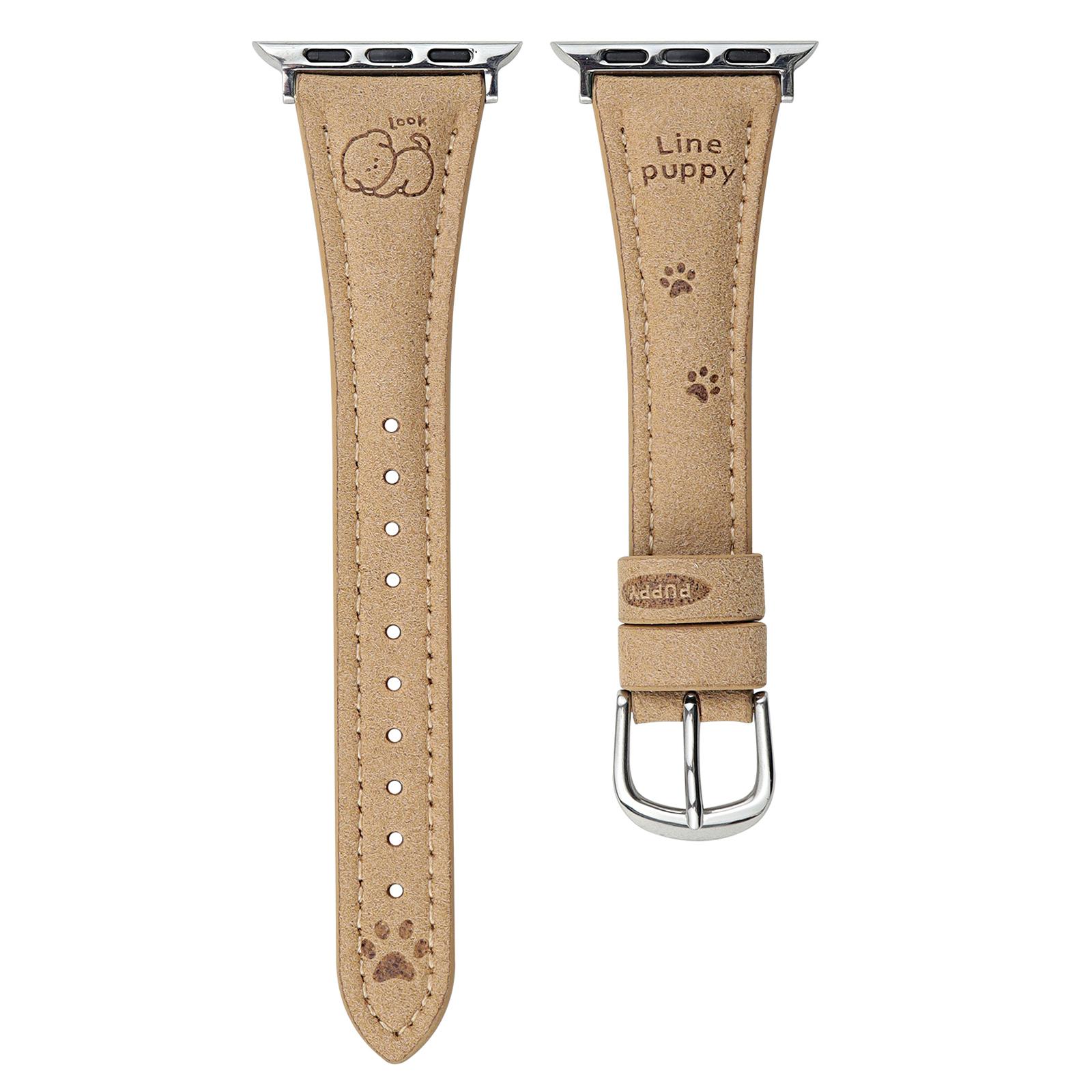 

Dog Pattern Leather Band for Apple Watch Series 10 Ultra 9 8 7 SE 6 5 4 3 2 1 46mm 49mm 45mm 44mm 42mm Khaki