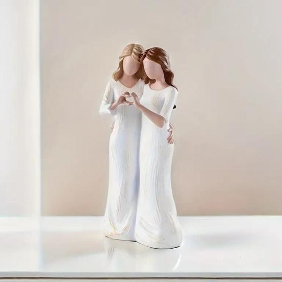 Angel Ornament Decorative Resin Craft Mother Day Love Statue Home Living Room Bedroom Office Decor Family Commemorative Gift