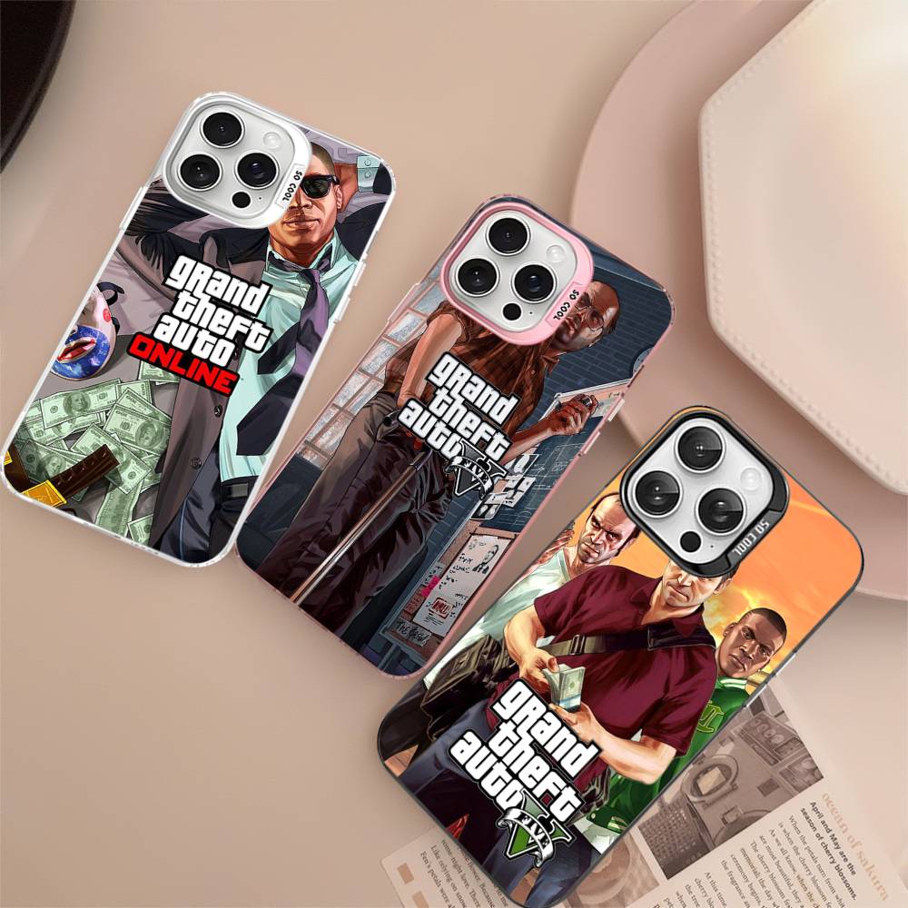 San Andreas G-GTA Phone Case For iPhone 16 15 14 13 12 11 Pro Max 17 Plus Colorful Cover