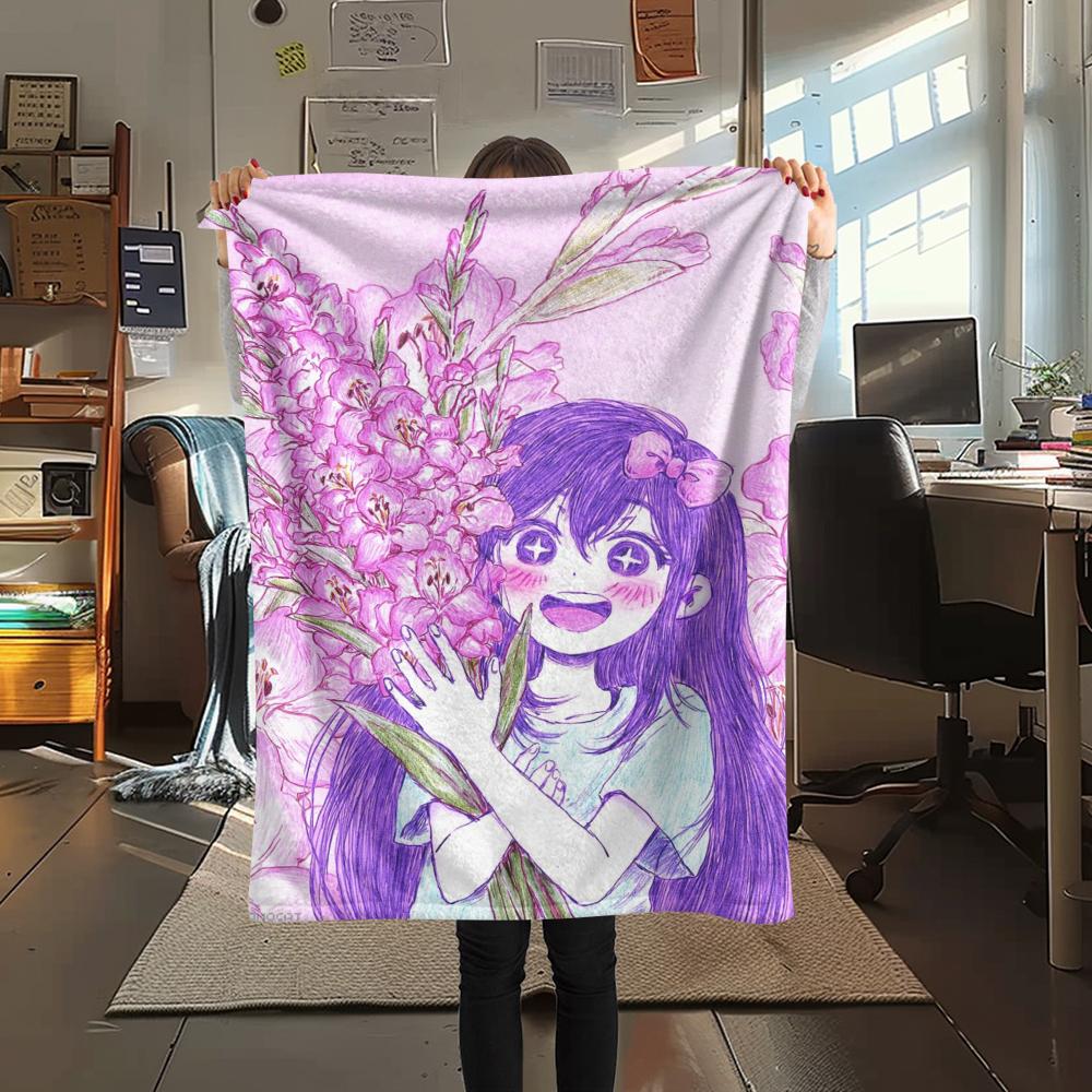 1 ks Deka z flanelu s potiskem hry Omori 6, Vysoká kvalita, Pohodlná pro všechna roční období, Domácí dekorace, Teplo a pohodlí, Perfektní pro vánoční dárky101