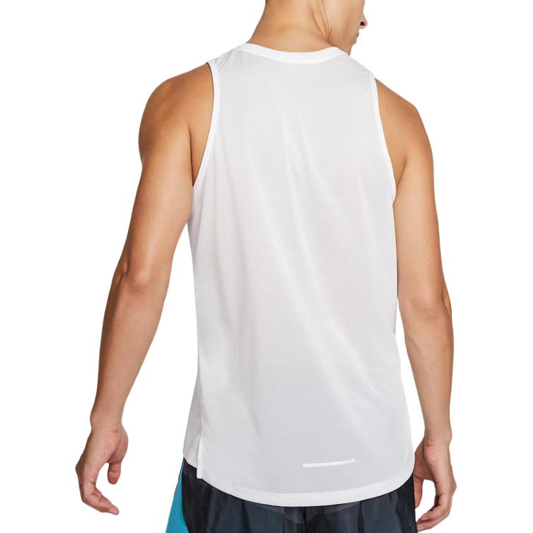 Nike Tank Tops Men's White Crew Neck Moderate Straight Fit AJ7563-100