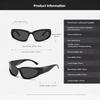 3PCS Millennium Future Technology Punk Sunglasses for Men and Women European and American Retro Sunglasses