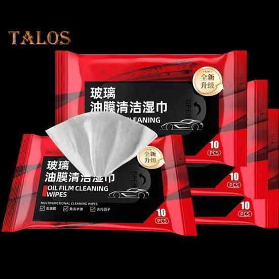 5 Pcs Car Glass Cleaning Wipes Portable Windshield Cleaner Wipes Multipurpose Oil Film Cleaning Wipes for Automotive Glass Home Windows Mirrors