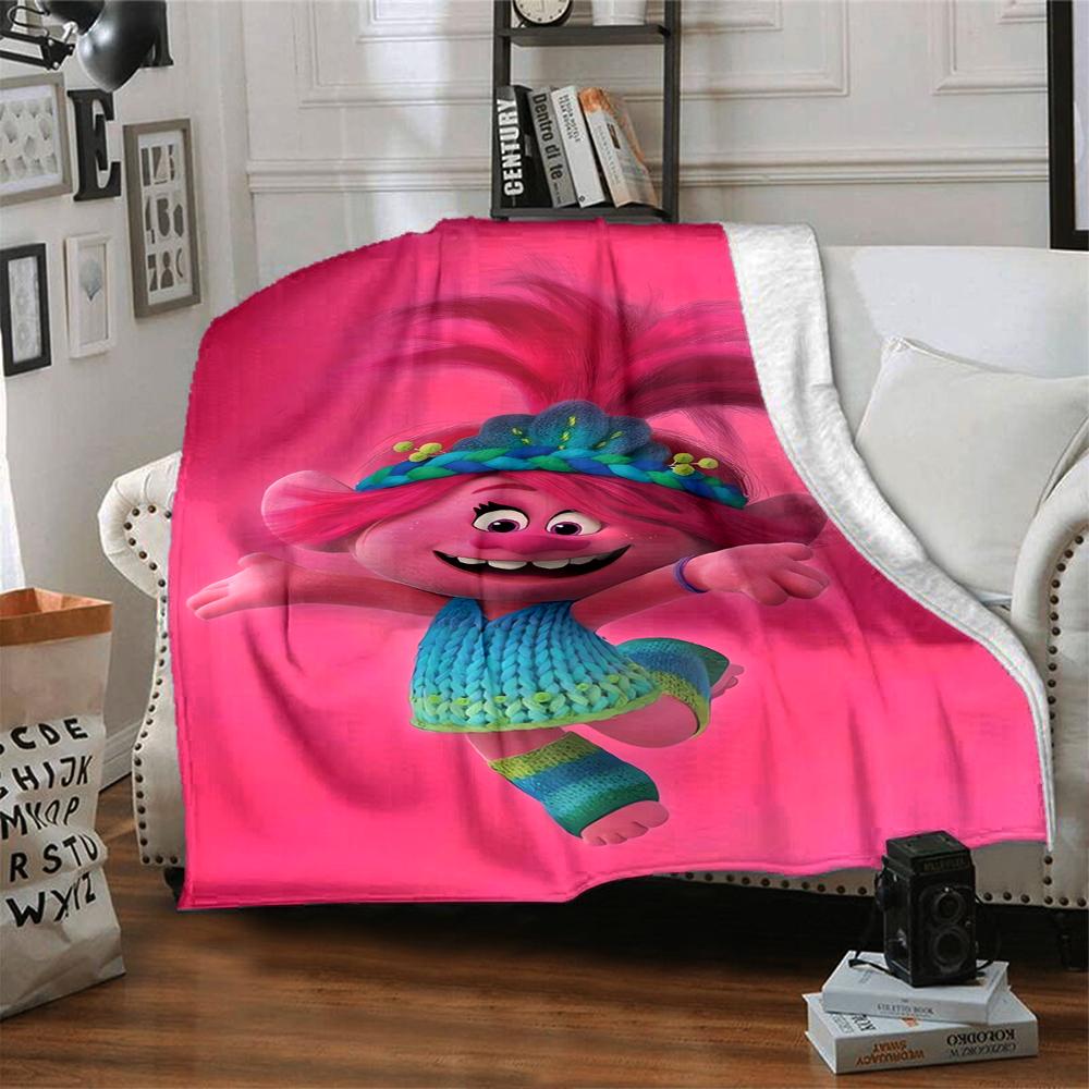 1Pc Pink Hair Adventure Blanket For Couch Bed Plush Cozy Fuzzy Blanket Super Soft Warm Blankets For Fall And Winter 091849