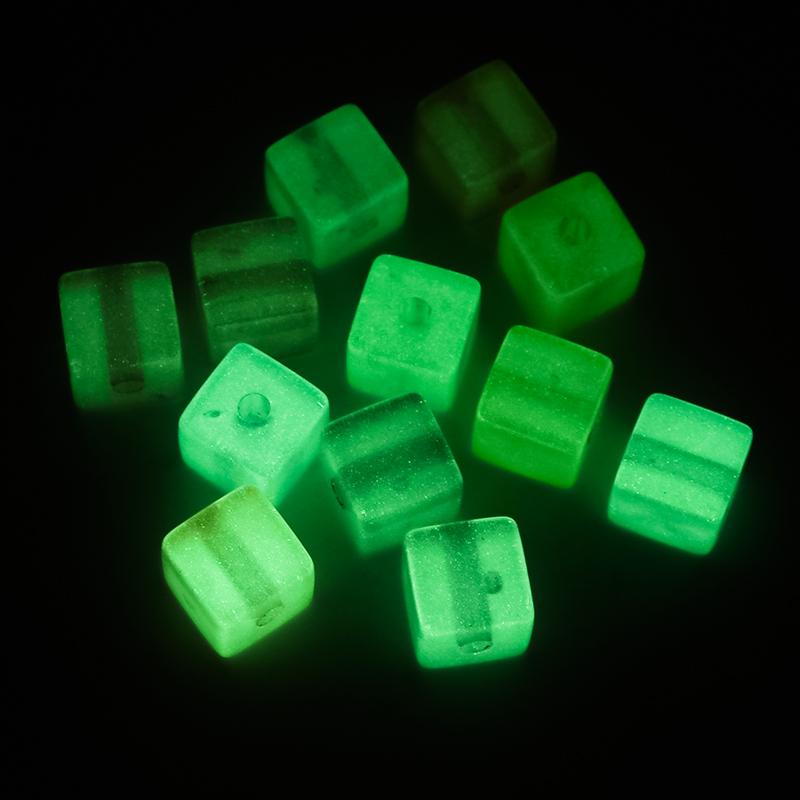 10Pcs New Acrylic Square Fluorescent Beads Cute Large Hole Loose Spacer Bead Diy Bracelets Jewelry Women Charm Accessories