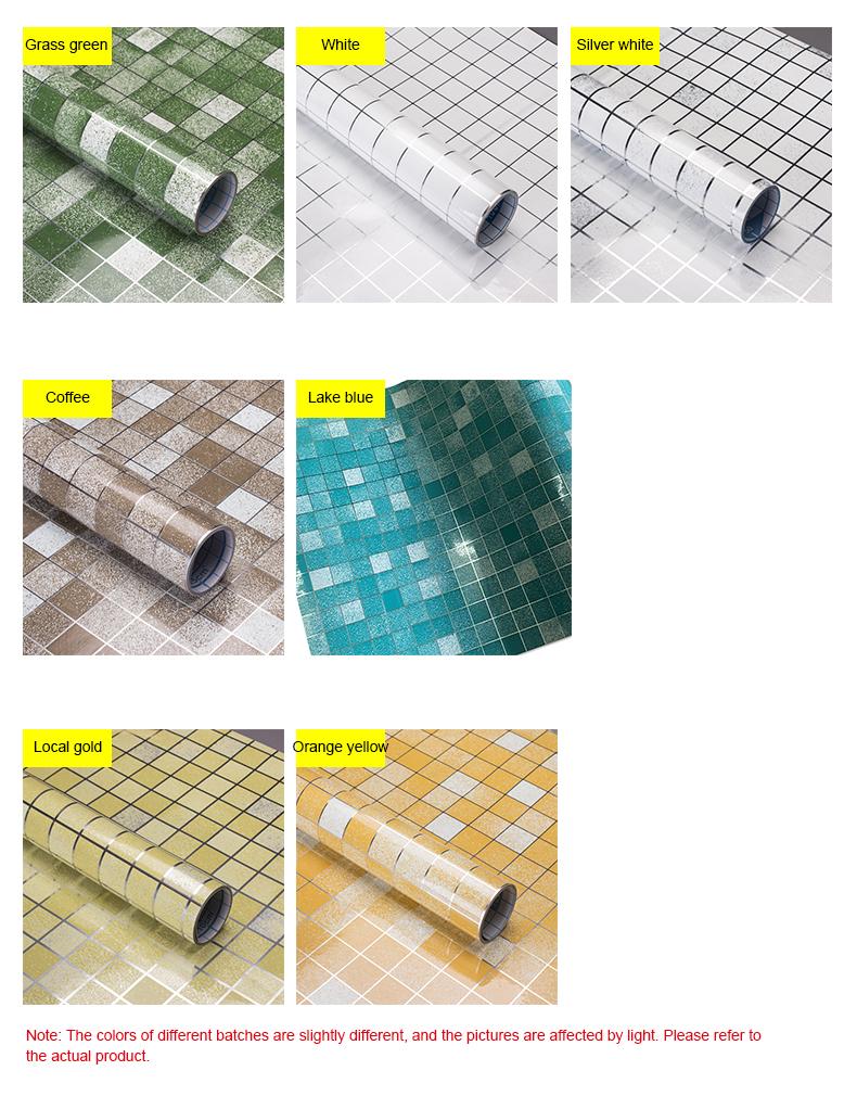 Selbstklebende Küchen-Ölbeständige Folie Herd Hochtemperatur-Vinyl Wandverkleidung Badezimmer Toilette Fliese Wasserabweisend Mosaik Wandaufkleber