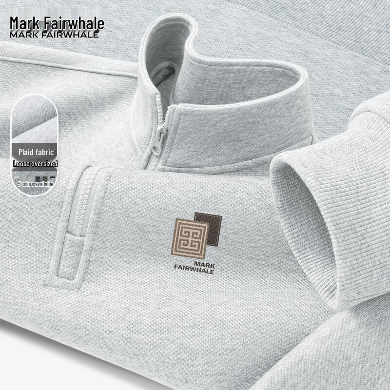

Mark Fairwhale Men s Stand Collar Half-Zip Pullover Sweatshirt 2XL