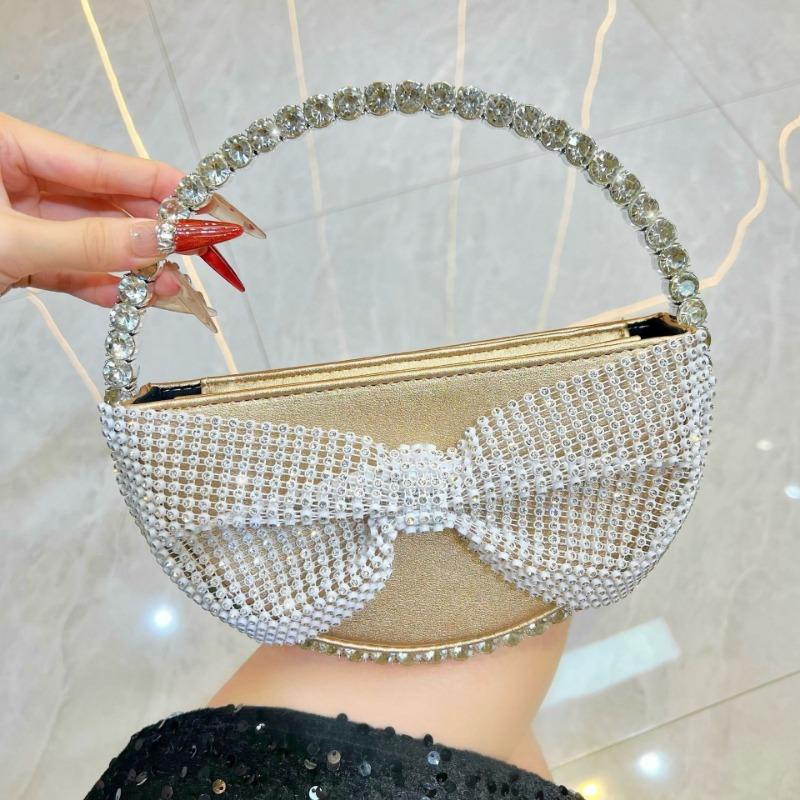 

Bows Bag - Elegant Evening Party Bag - Fashionable Handbag - High-end and Luxurious Party Crossbody Women s Bag золотий