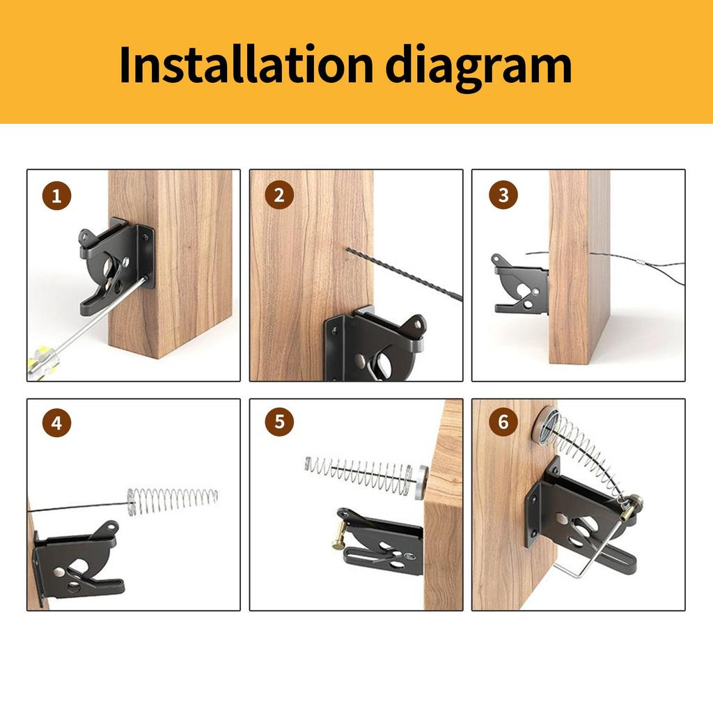 Gate Latch Heavy Duty Gate Latch for Wooden Door Security Door Lock for Outdoor Metal Wood Yard Pool Shed Farm Barn Porch